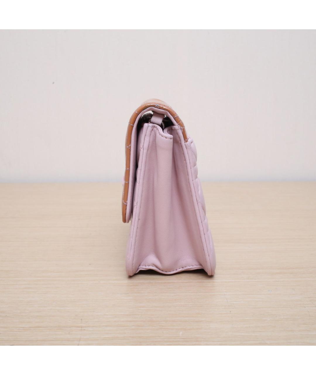 CHRISTIAN DIOR Розовая кожаная сумка через плечо, фото 5