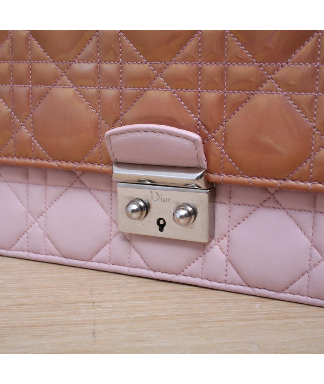 CHRISTIAN DIOR Розовая кожаная сумка через плечо, фото 8