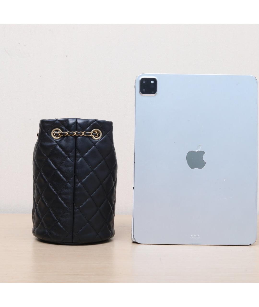 CHANEL Черная кожаная сумка через плечо, фото 7