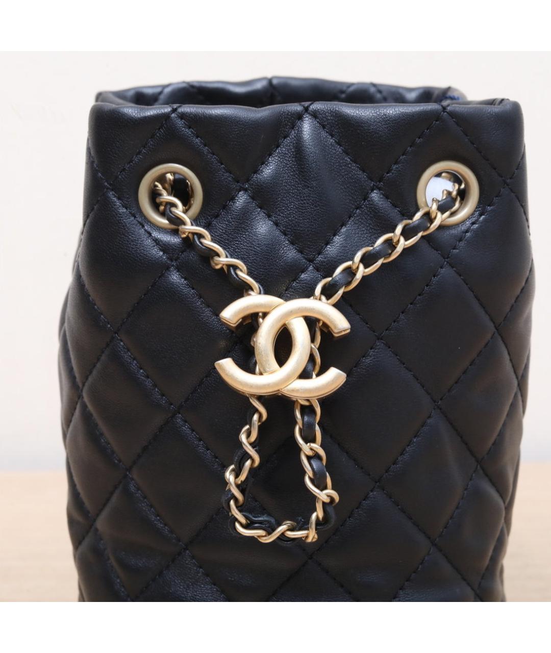 CHANEL Черная кожаная сумка через плечо, фото 8