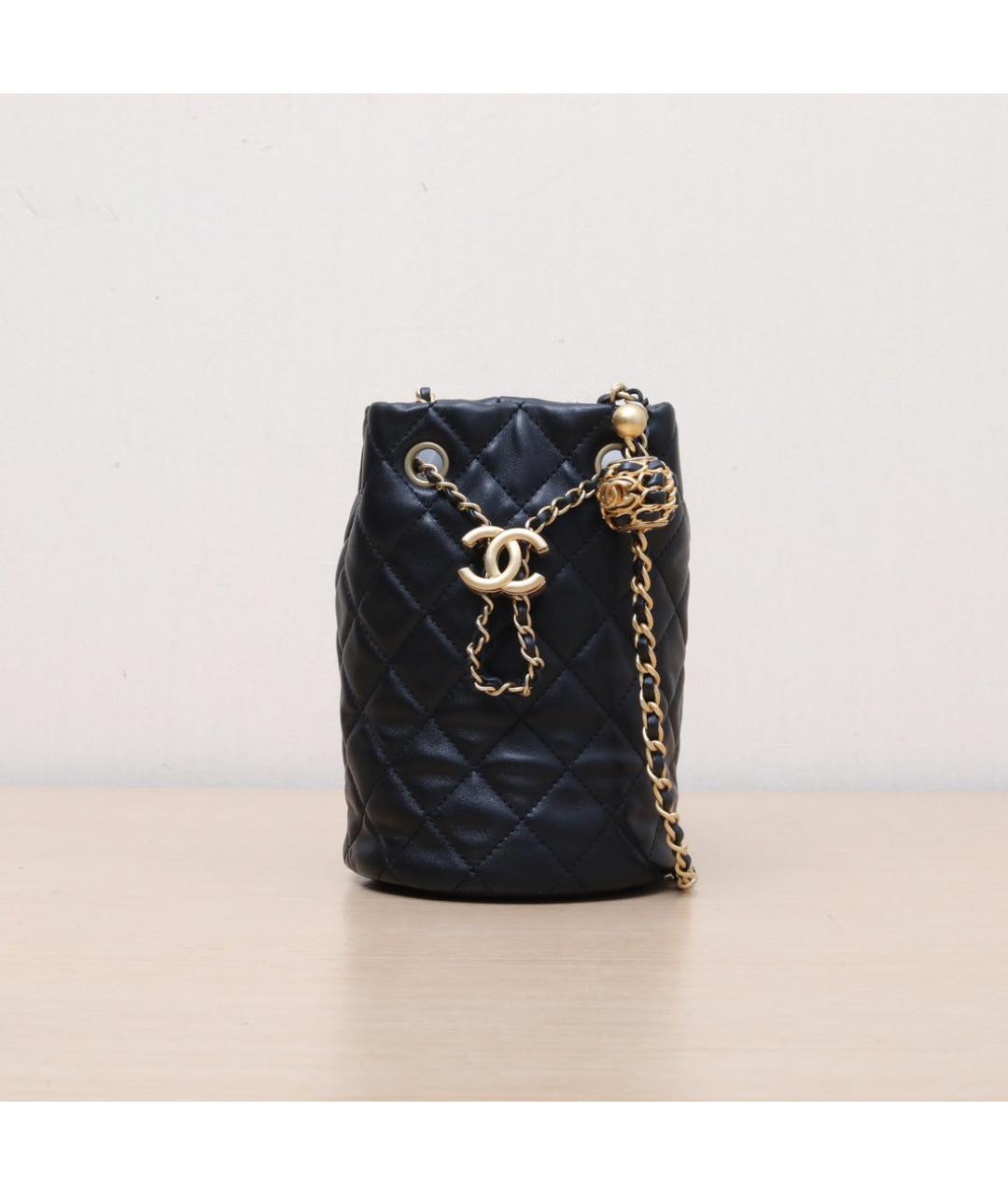 CHANEL Черная кожаная сумка через плечо, фото 3