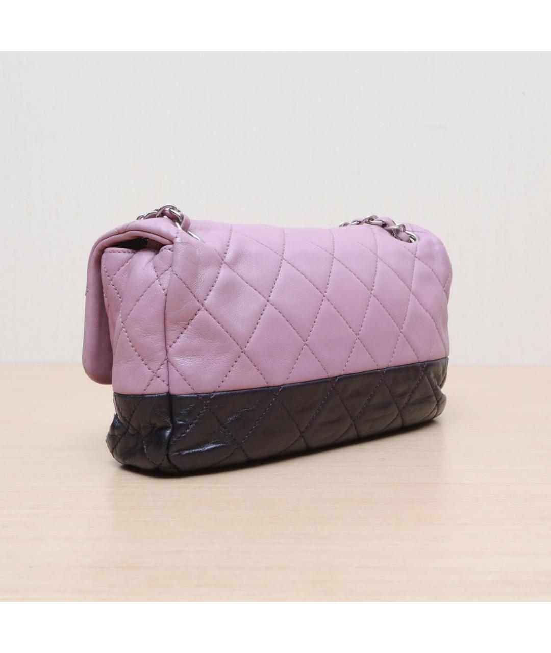 CHANEL Розовая кожаная сумка через плечо, фото 6