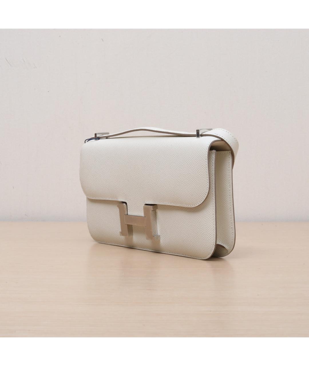 HERMES Бежевая кожаная сумка через плечо, фото 4