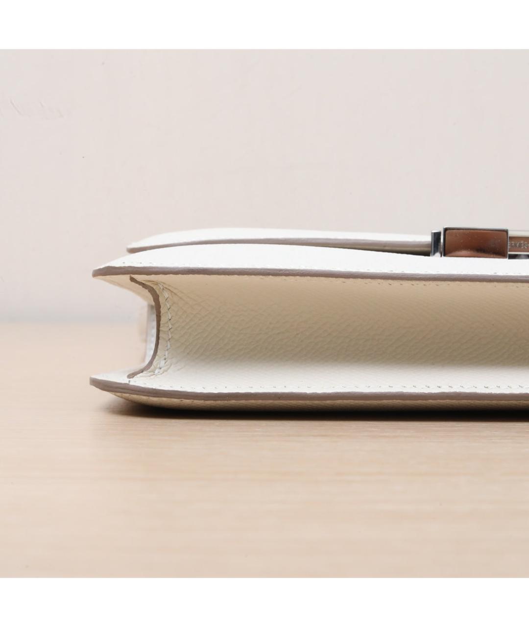 HERMES Бежевая кожаная сумка через плечо, фото 9