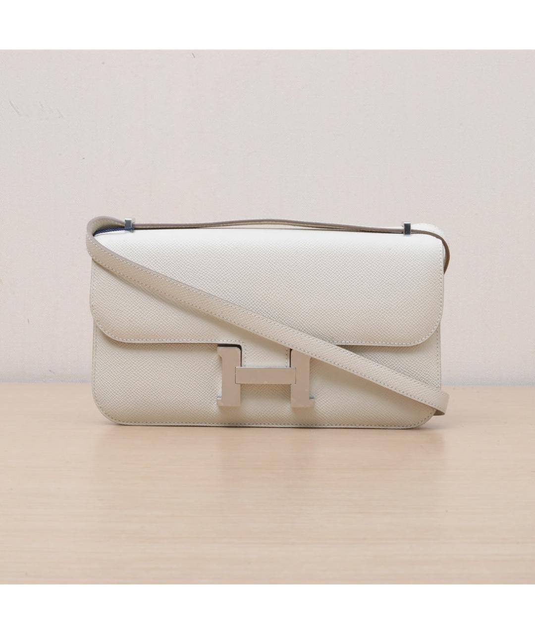 HERMES Бежевая кожаная сумка через плечо, фото 3