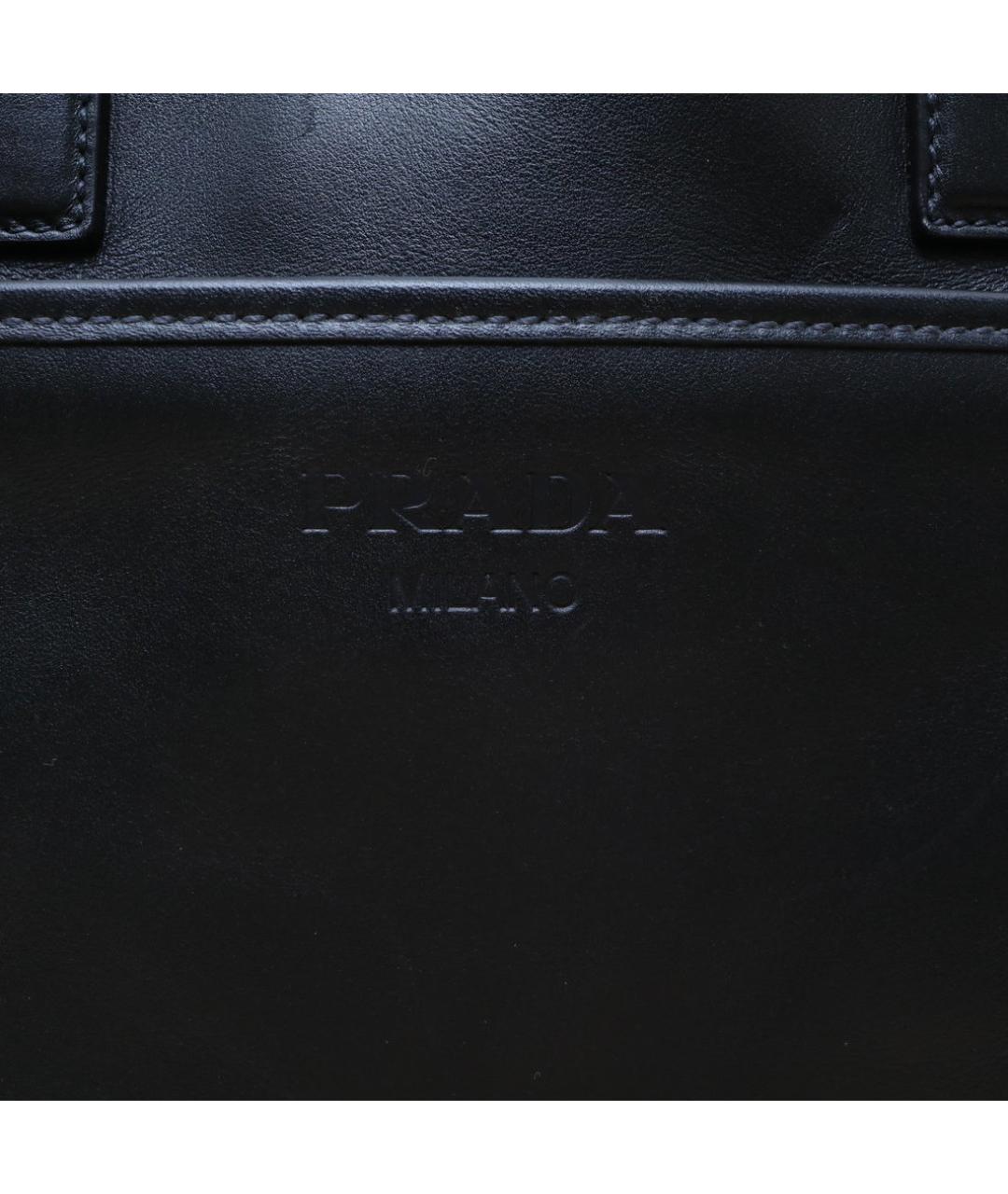 PRADA Черная кожаная сумка через плечо, фото 8