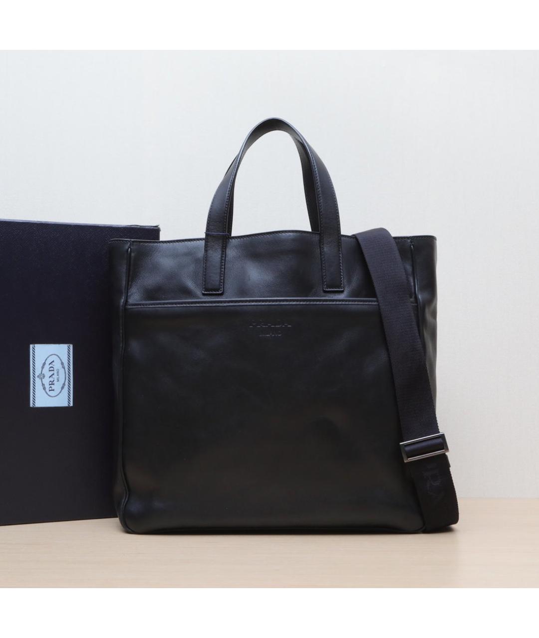 PRADA Черная кожаная сумка через плечо, фото 2