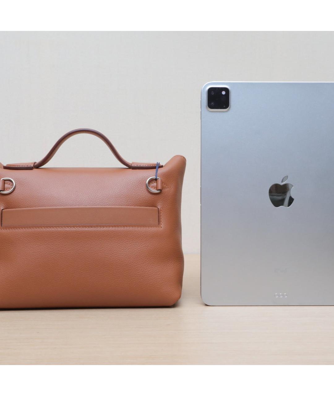 HERMES Коричневая кожаная сумка через плечо, фото 7