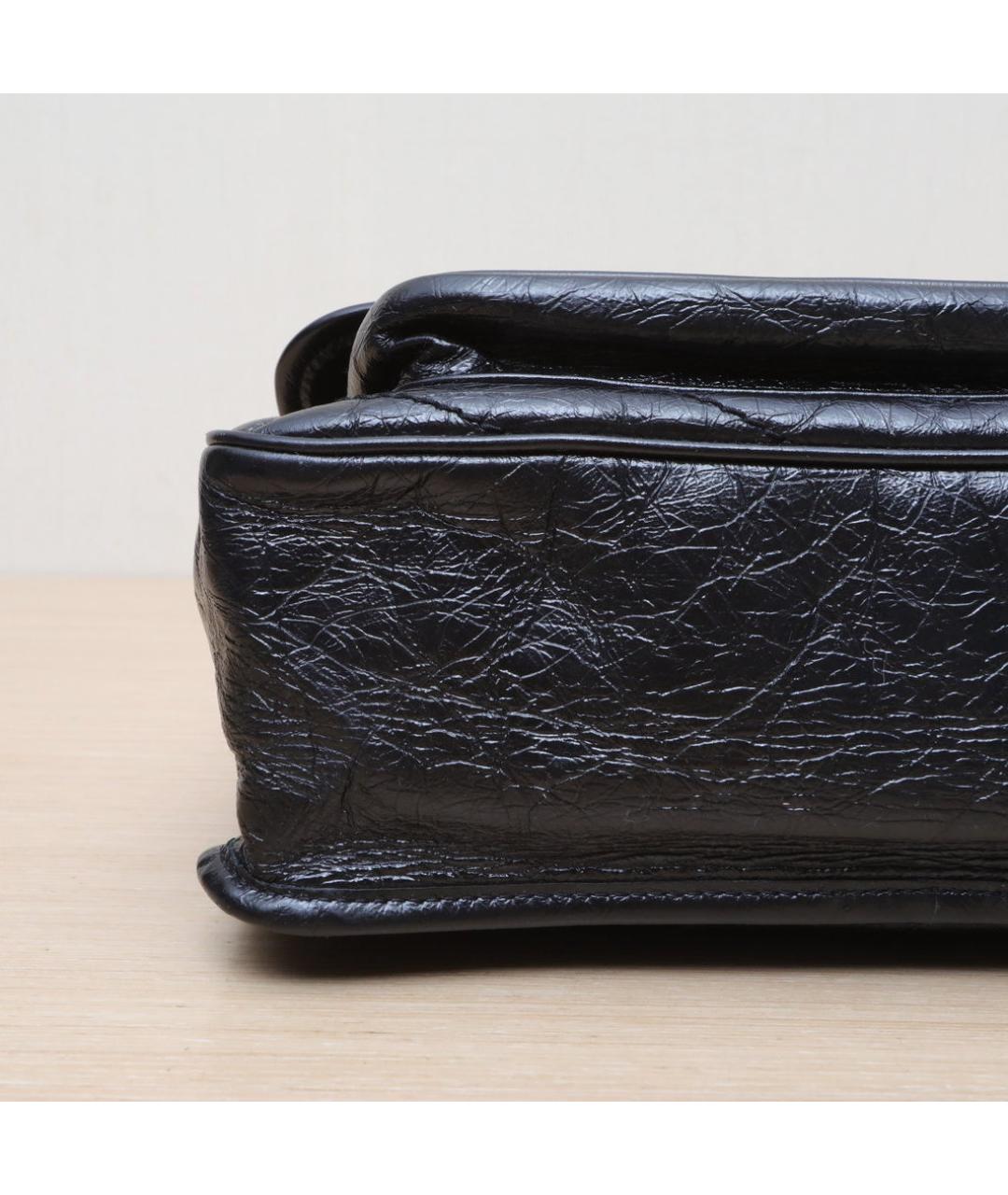 SAINT LAURENT Черная кожаная сумка через плечо, фото 9