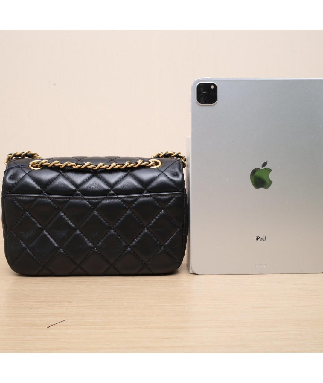 CHANEL Черная кожаная сумка через плечо, фото 7