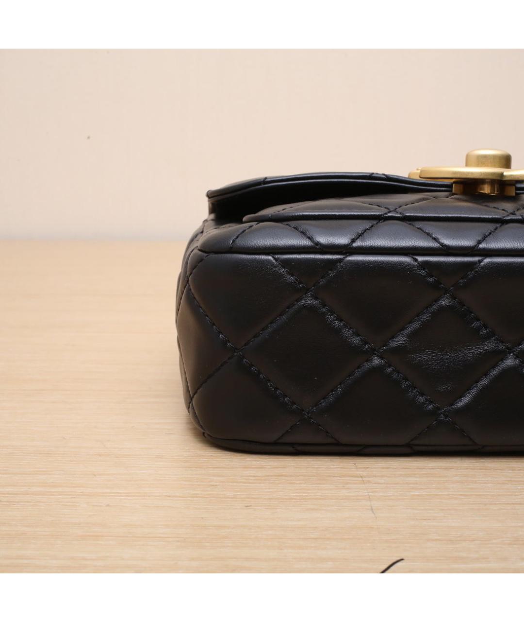 CHANEL Черная кожаная сумка через плечо, фото 9