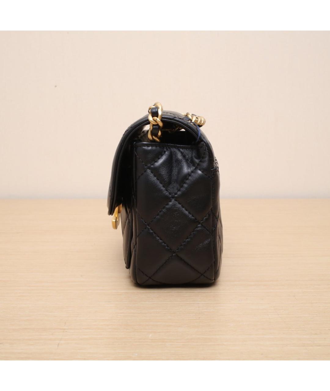 CHANEL Черная кожаная сумка через плечо, фото 5