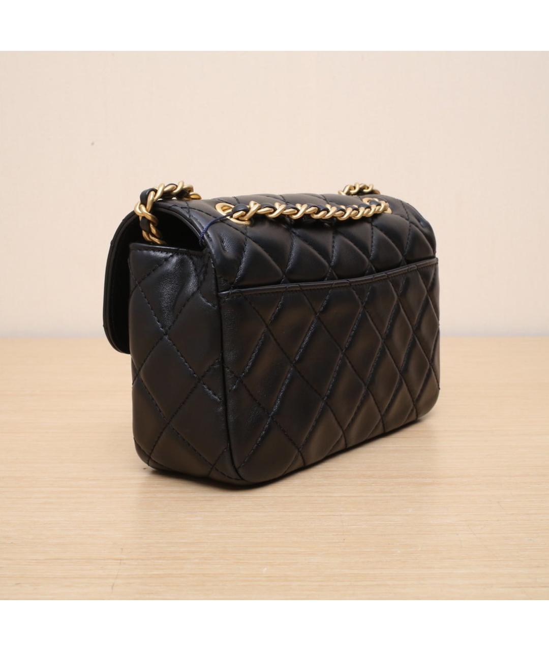CHANEL Черная кожаная сумка через плечо, фото 6