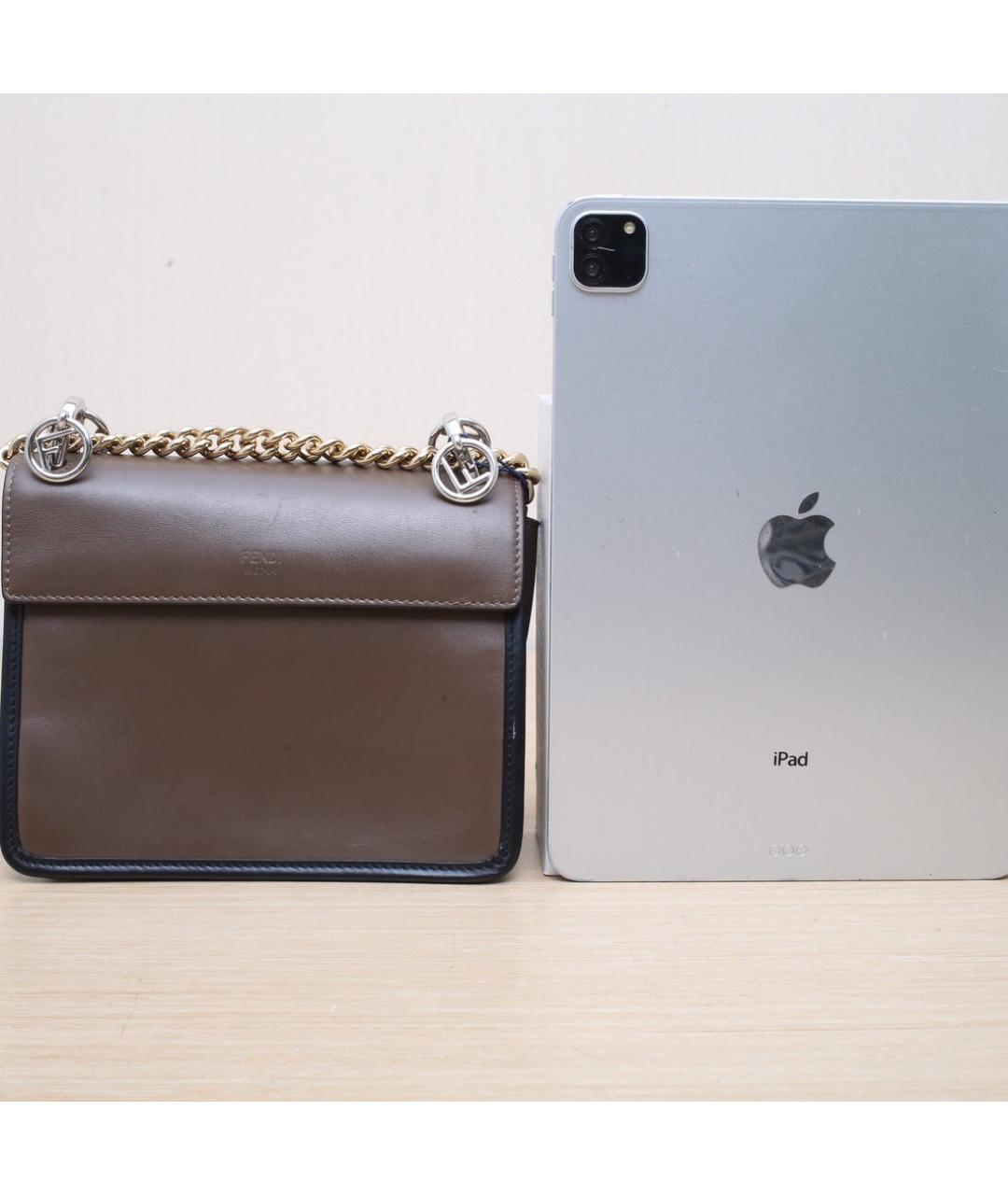 FENDI Коричневая кожаная сумка через плечо, фото 7