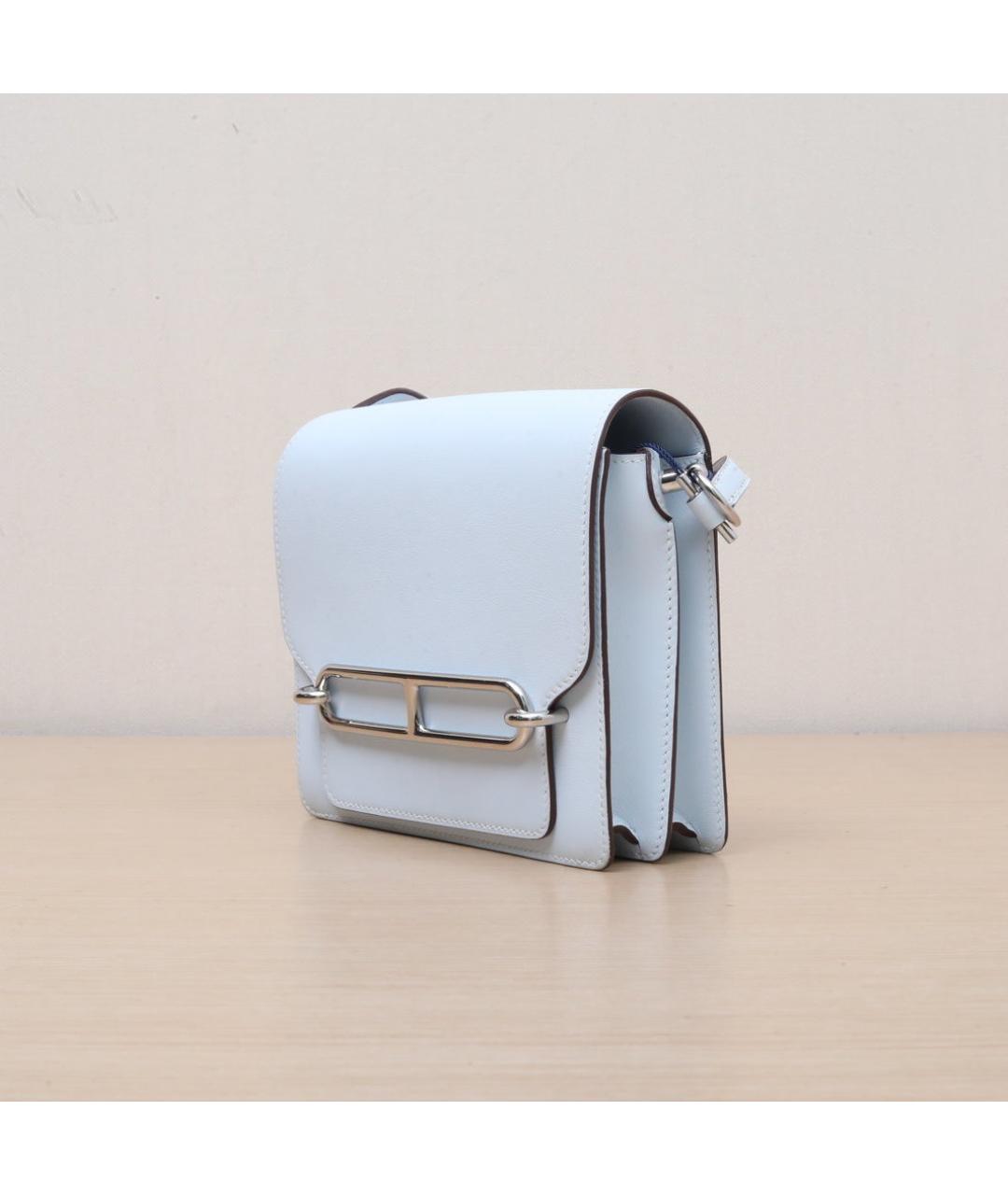 HERMES Белая кожаная сумка через плечо, фото 4