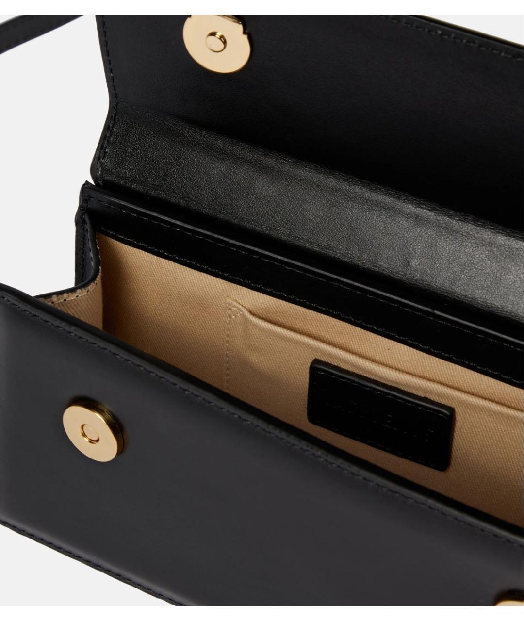 JACQUEMUS Черная кожаная сумка с короткими ручками, фото 3