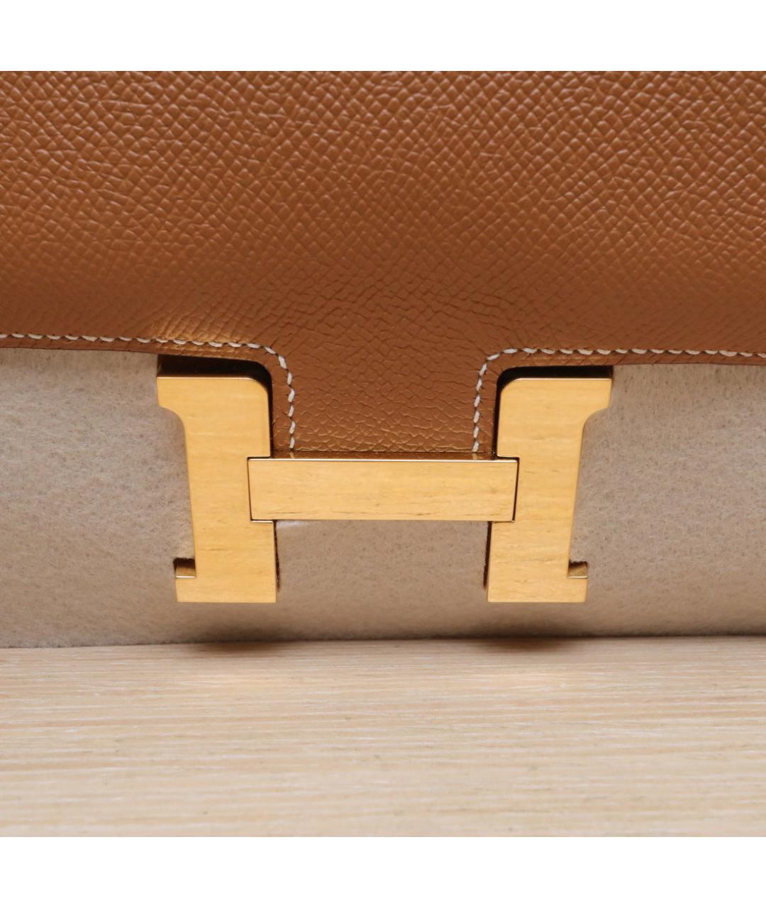 HERMES Коричневая кожаная сумка через плечо, фото 8