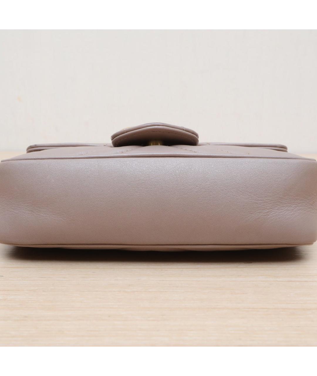 GUCCI Бежевая кожаная сумка через плечо, фото 9