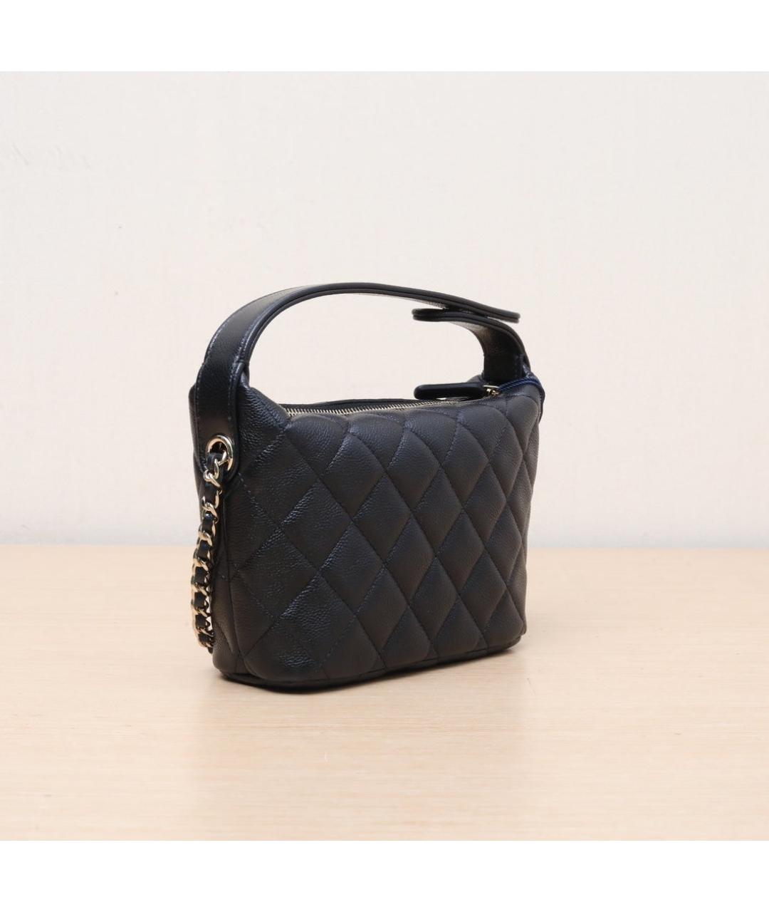 CHANEL Черная кожаная сумка через плечо, фото 6