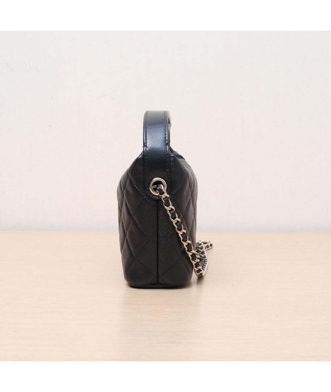 CHANEL Черная кожаная сумка через плечо, фото 5
