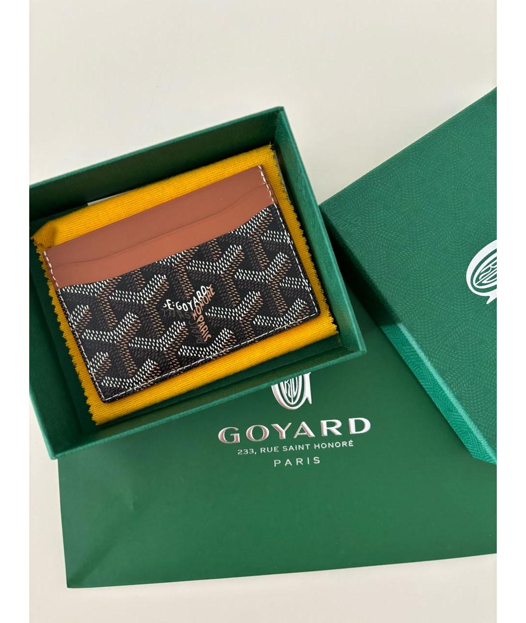 GOYARD Коричневый кожаный кардхолдер, фото 6