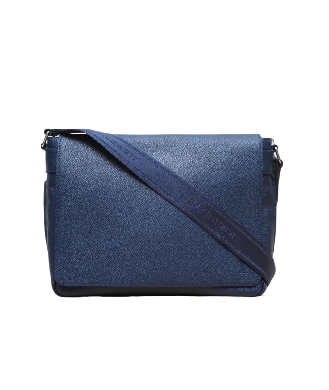 LOUIS VUITTON Темно-синяя кожаная сумка через плечо, фото 1