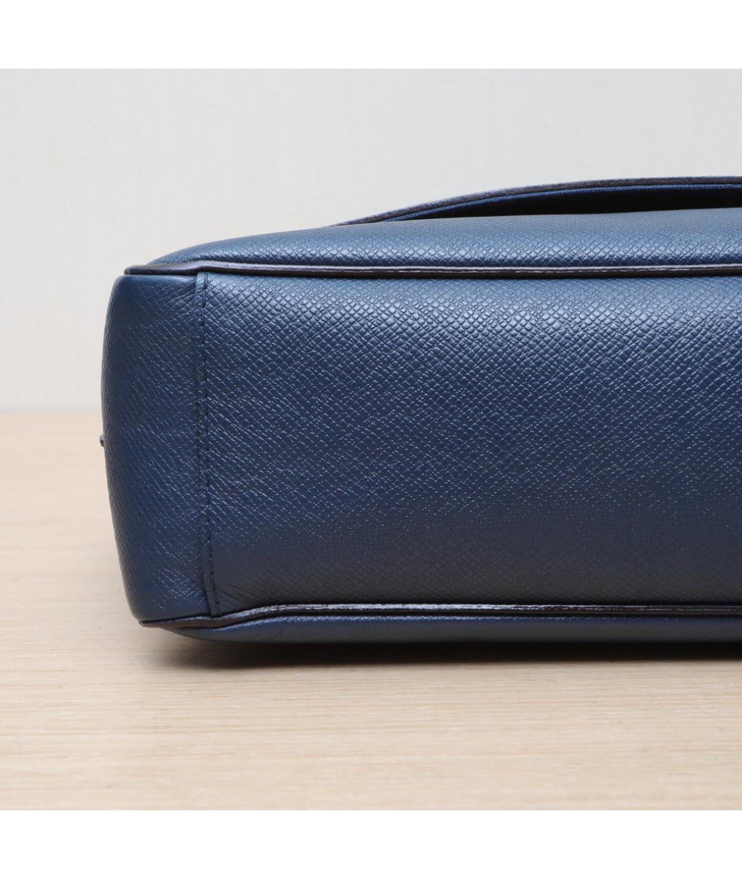 LOUIS VUITTON Темно-синяя кожаная сумка через плечо, фото 9