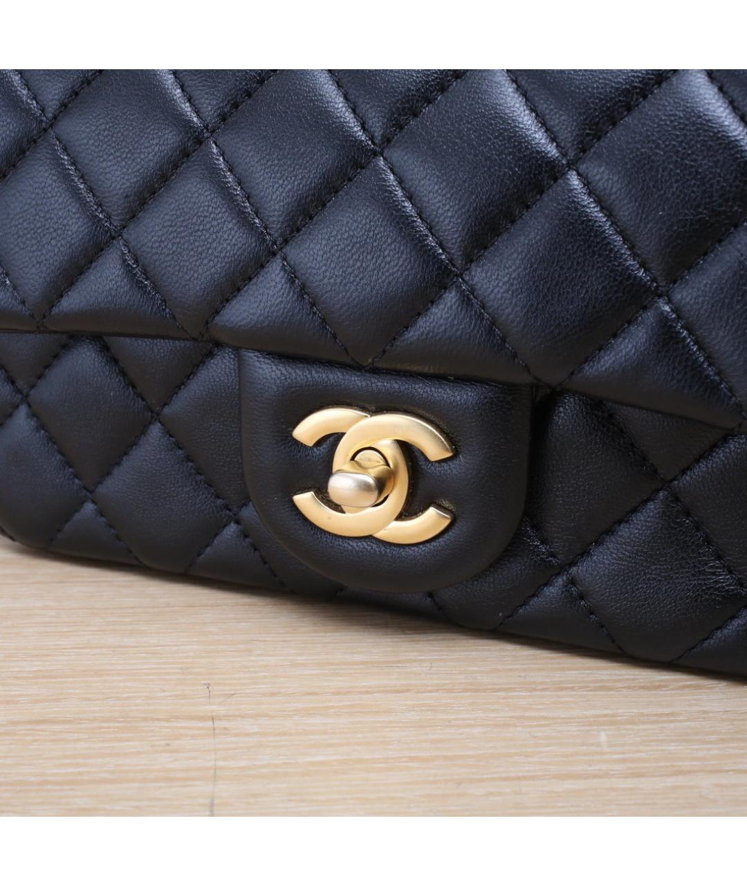 CHANEL Черная кожаная сумка через плечо, фото 8