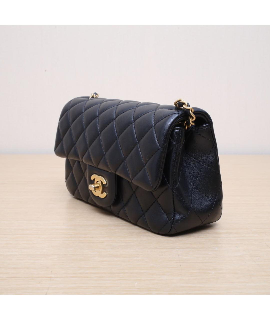 CHANEL Черная кожаная сумка через плечо, фото 4