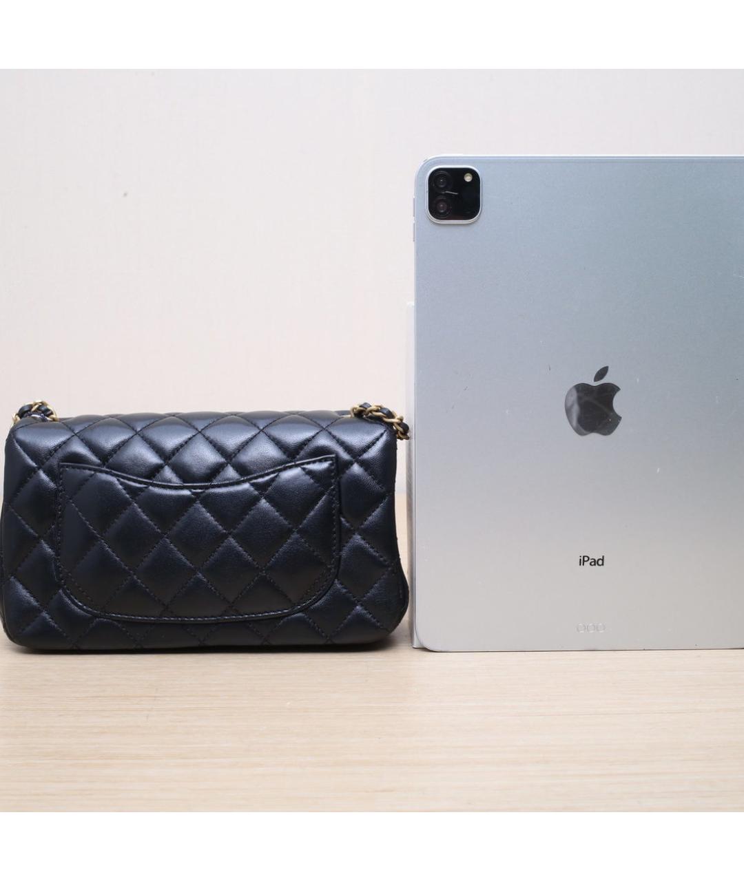 CHANEL Черная кожаная сумка через плечо, фото 7