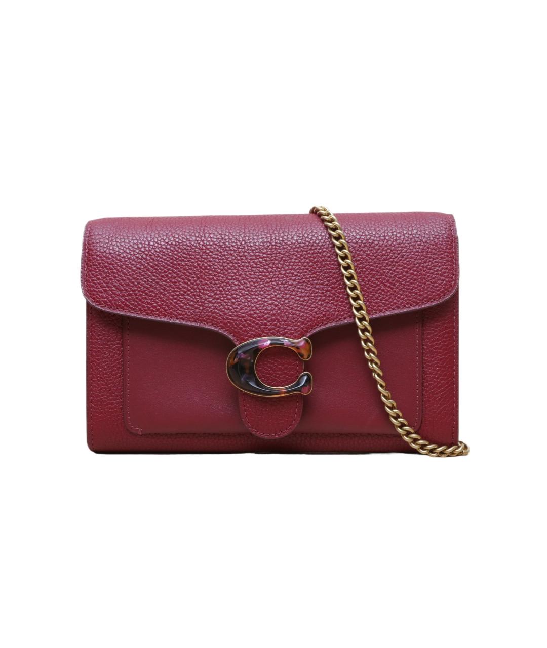 COACH Красная кожаная сумка через плечо, фото 1