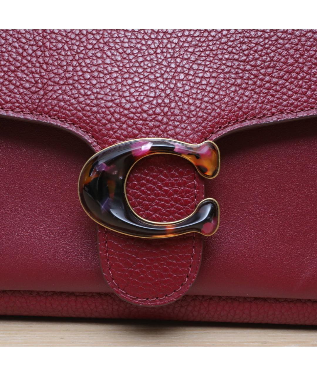 COACH Красная кожаная сумка через плечо, фото 8