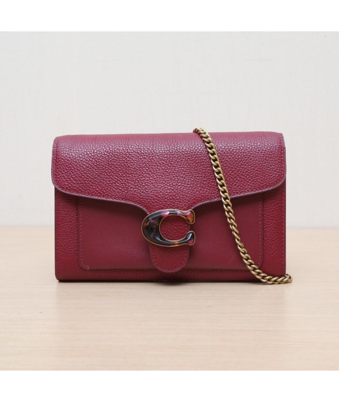 COACH Красная кожаная сумка через плечо, фото 2
