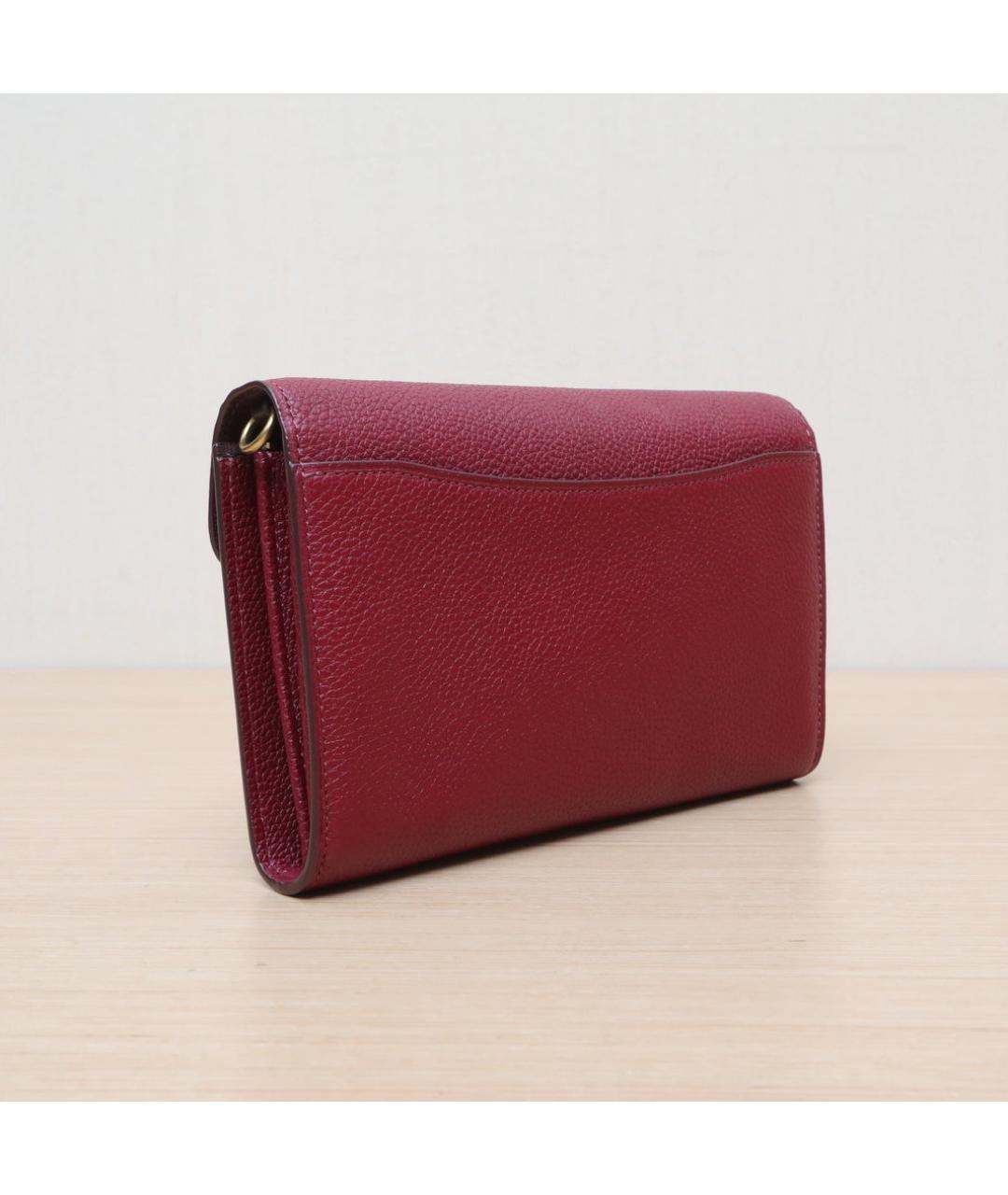 COACH Красная кожаная сумка через плечо, фото 6