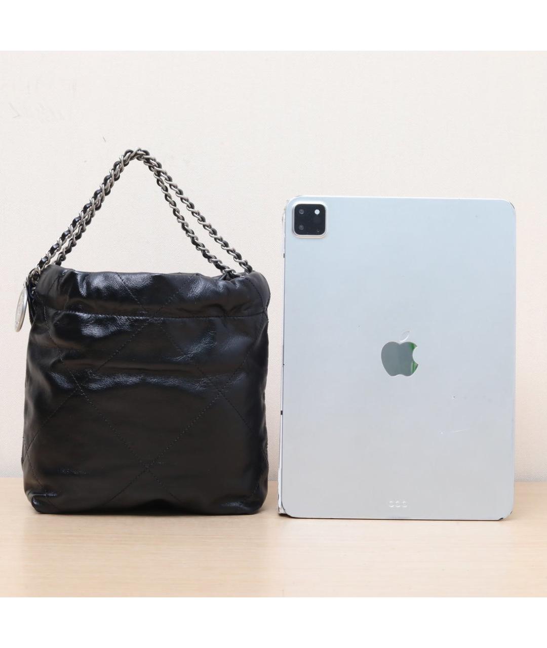 CHANEL Черная кожаная сумка через плечо, фото 7