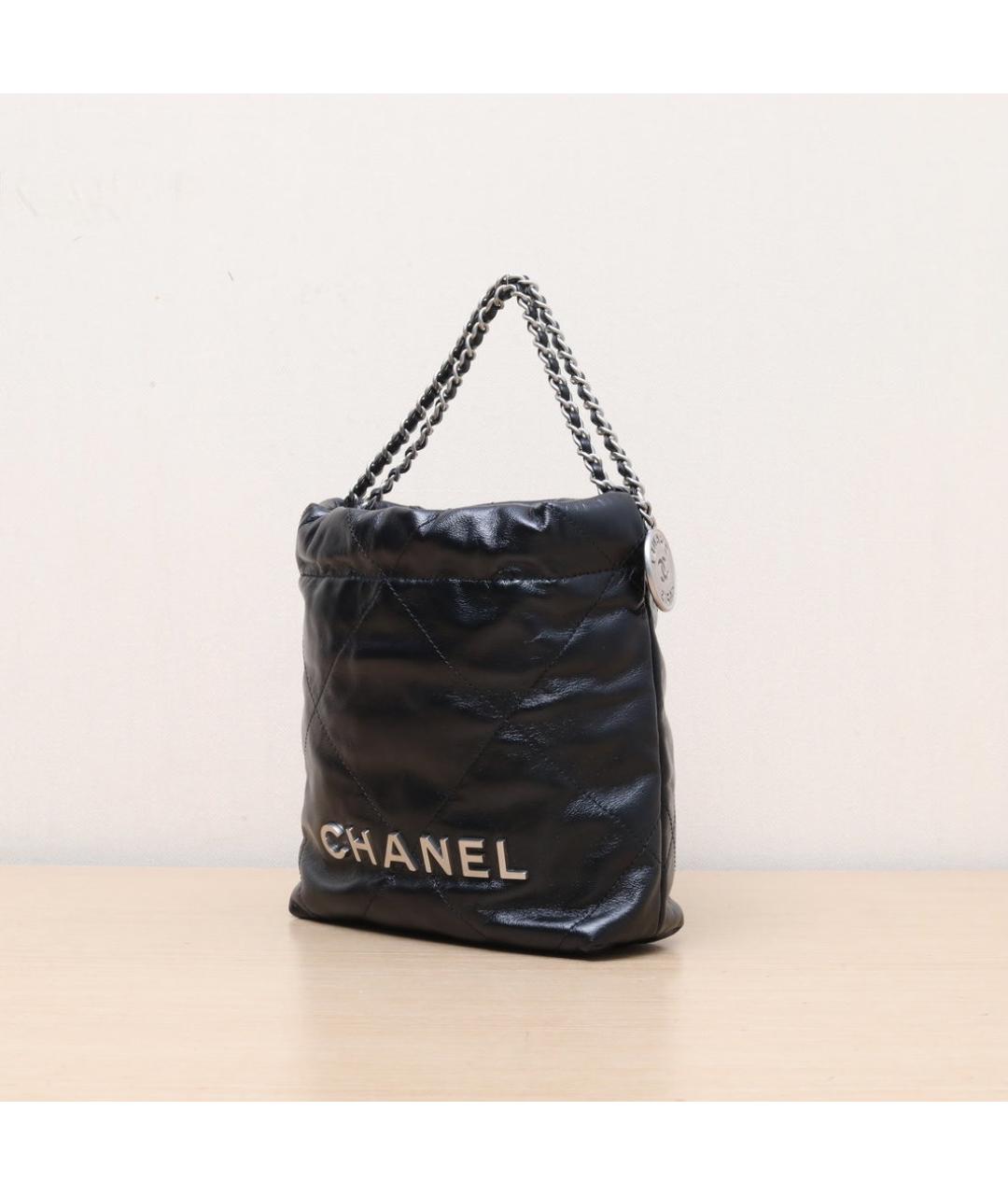 CHANEL Черная кожаная сумка через плечо, фото 4