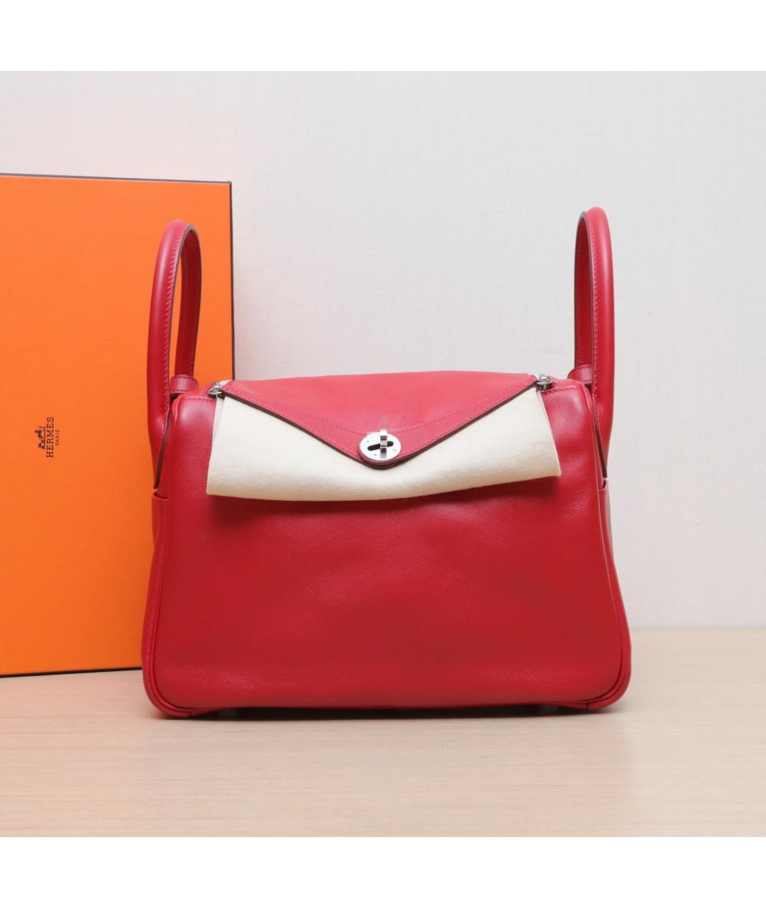 HERMES Красная кожаная сумка через плечо, фото 2