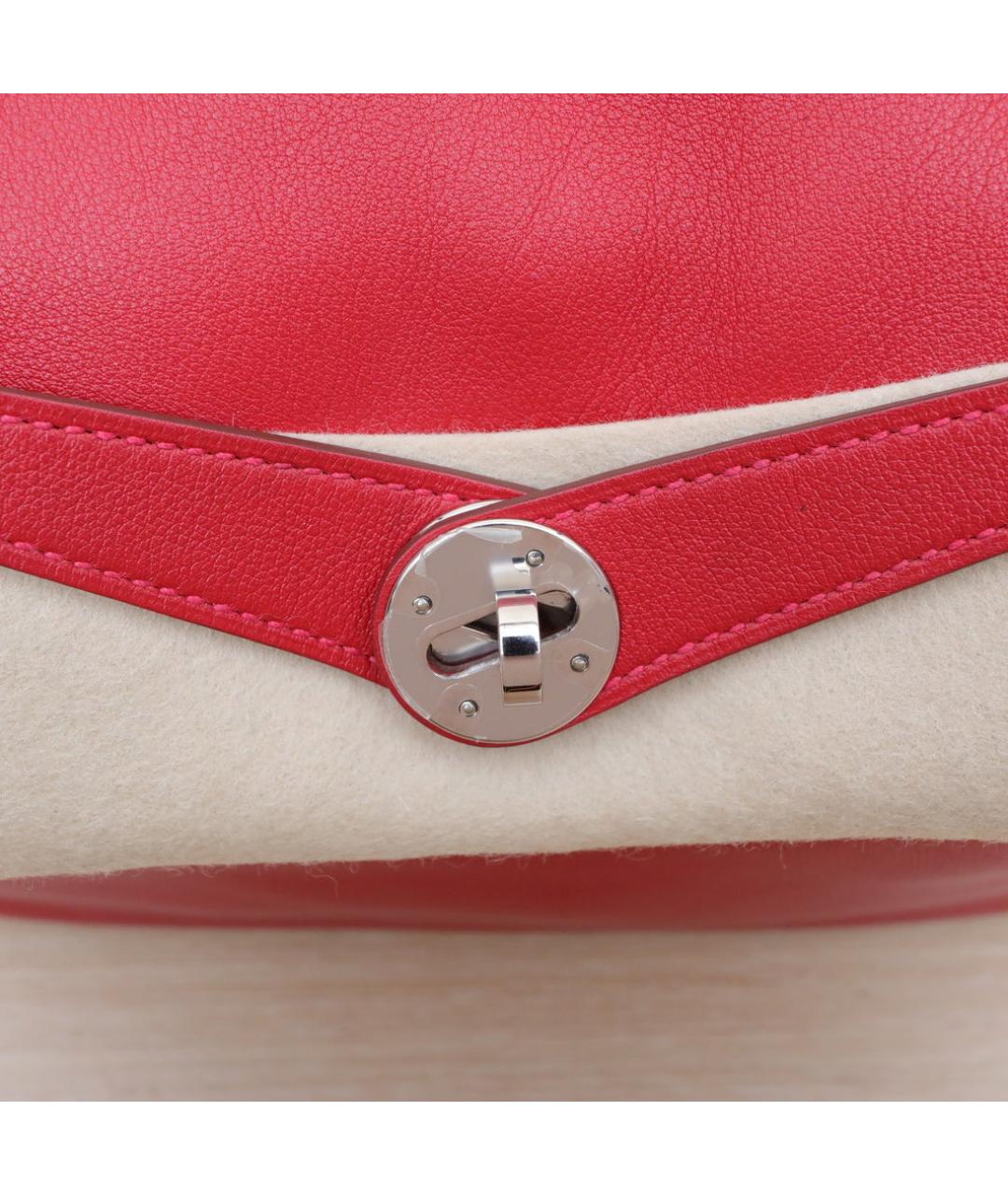HERMES Красная кожаная сумка через плечо, фото 8