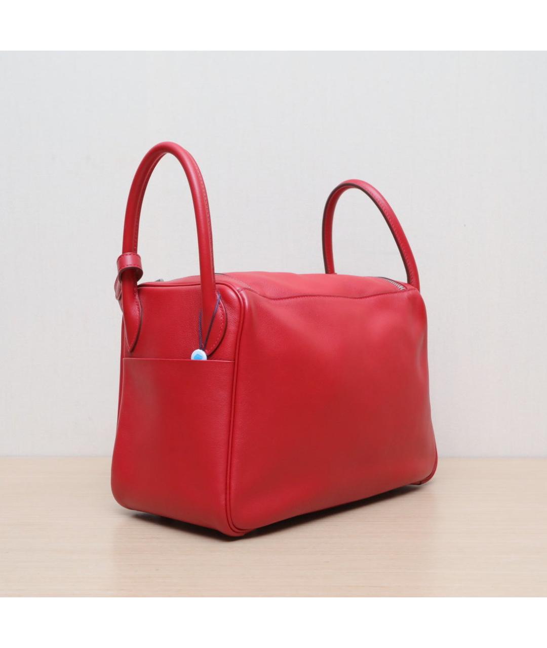 HERMES Красная кожаная сумка через плечо, фото 6