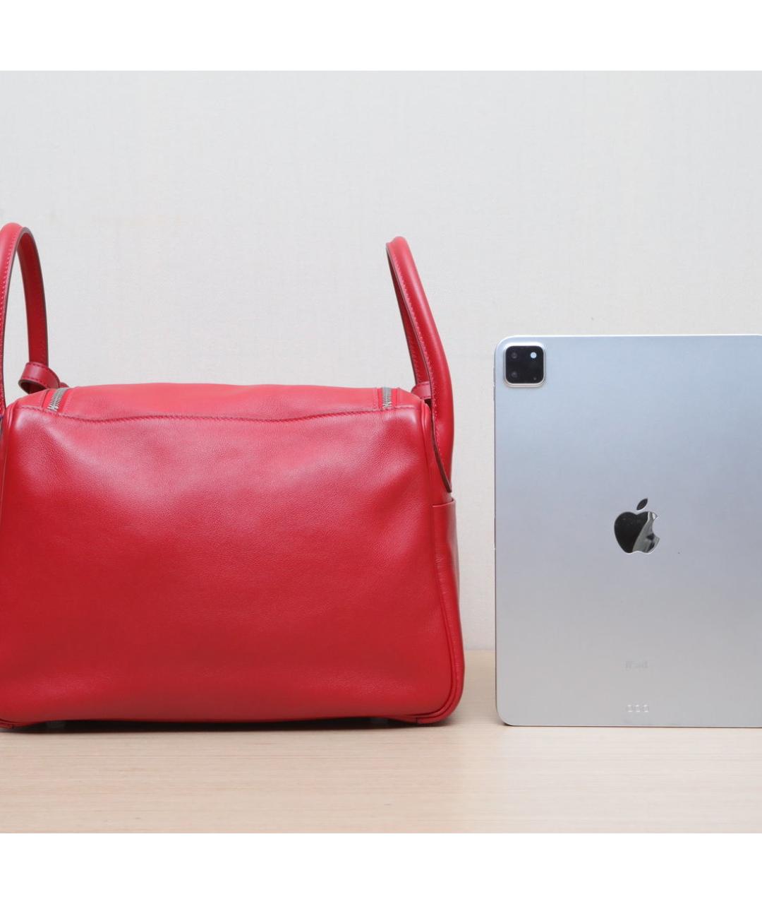 HERMES Красная кожаная сумка через плечо, фото 7