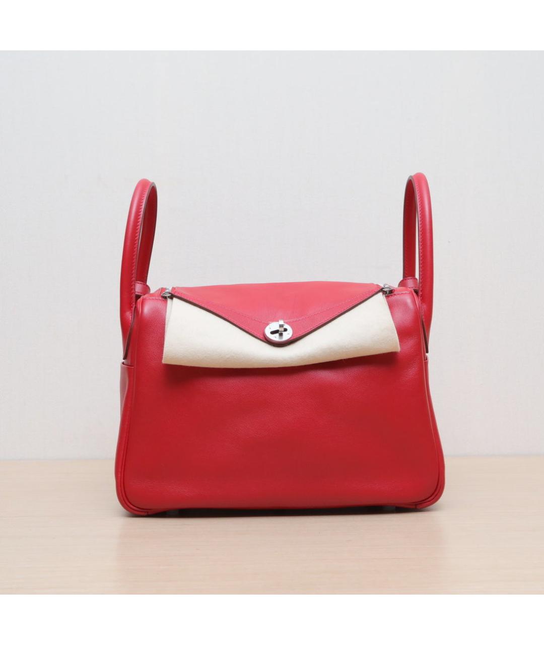 HERMES Красная кожаная сумка через плечо, фото 3