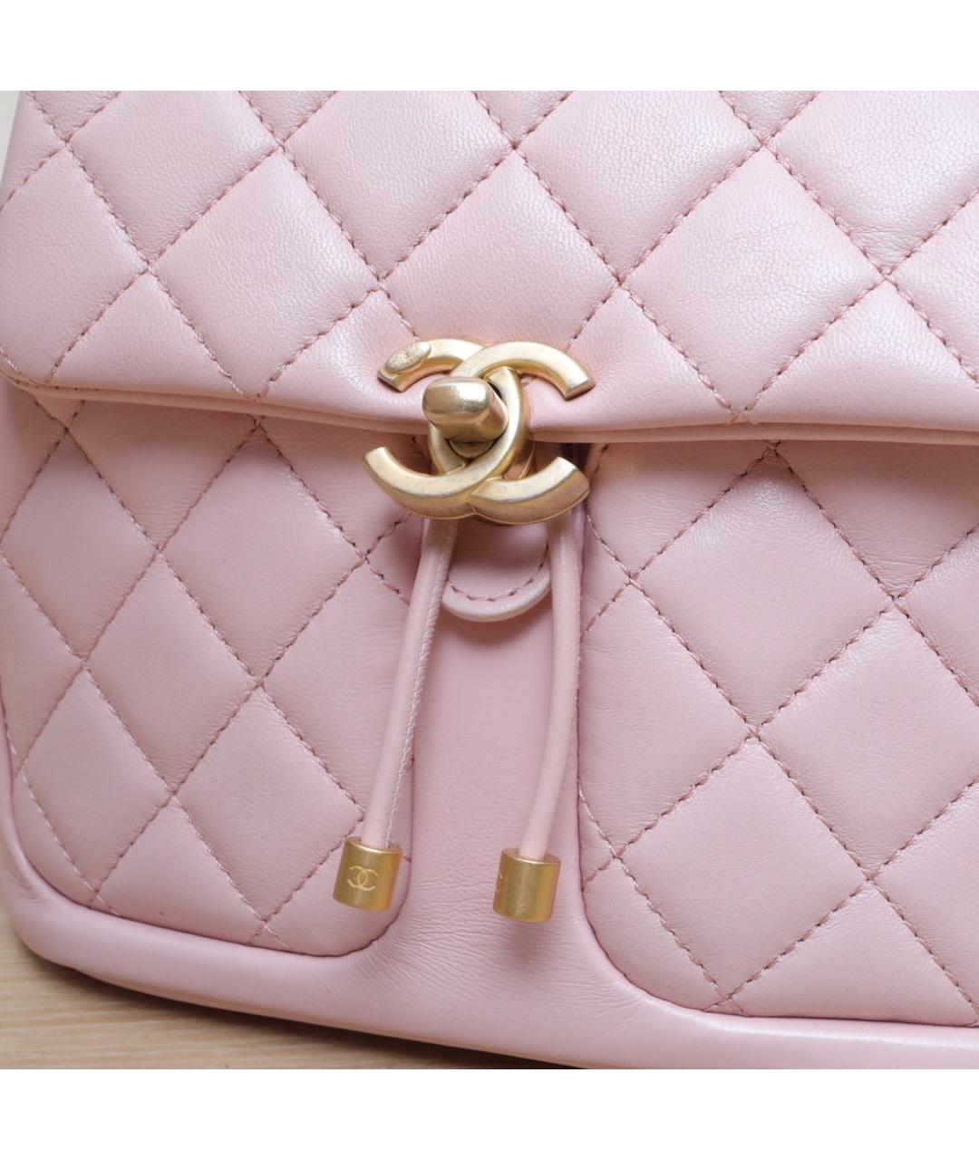 CHANEL Розовая кожаная сумка через плечо, фото 7