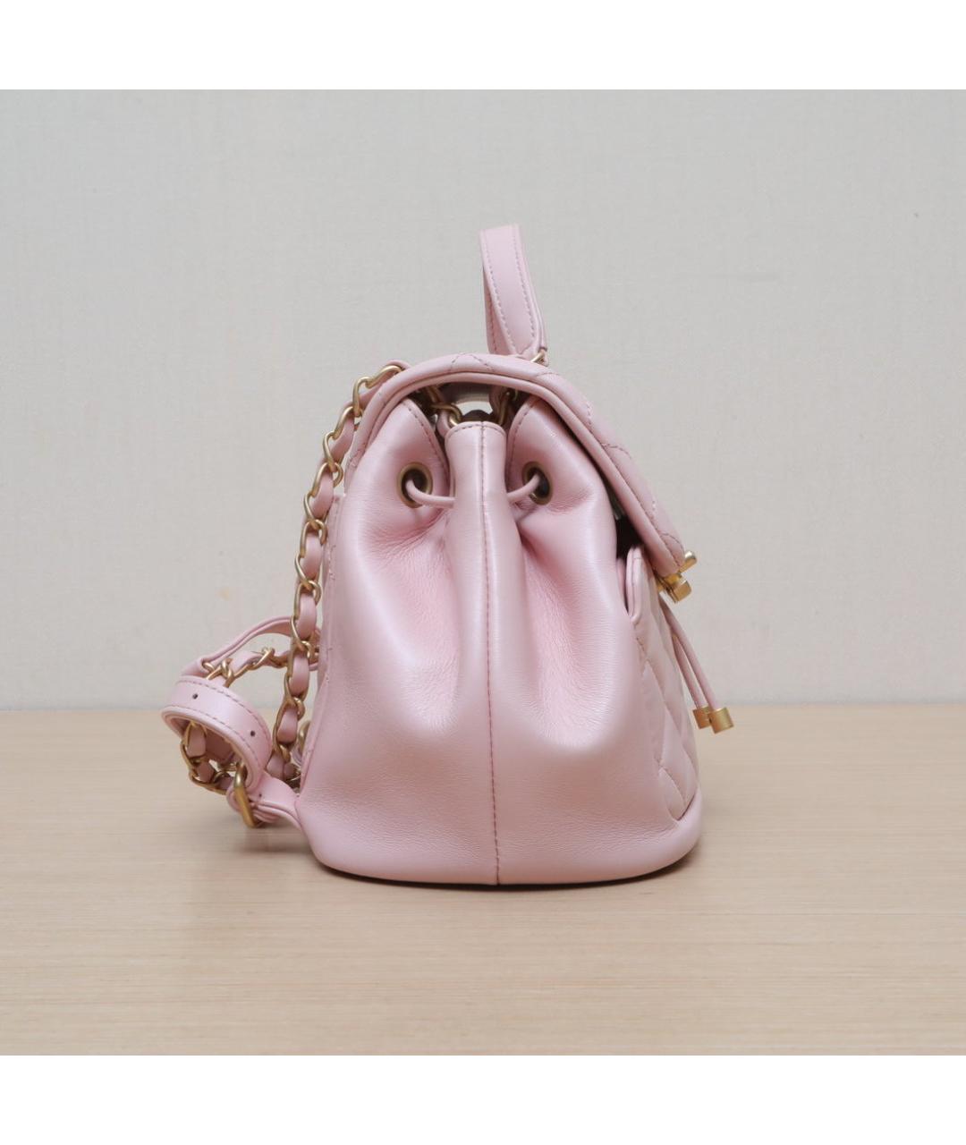 CHANEL Розовая кожаная сумка через плечо, фото 5