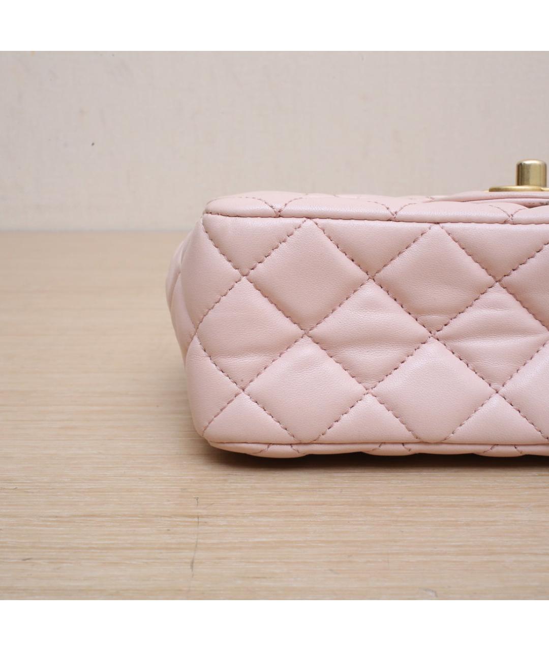 CHANEL Розовая кожаная сумка через плечо, фото 9