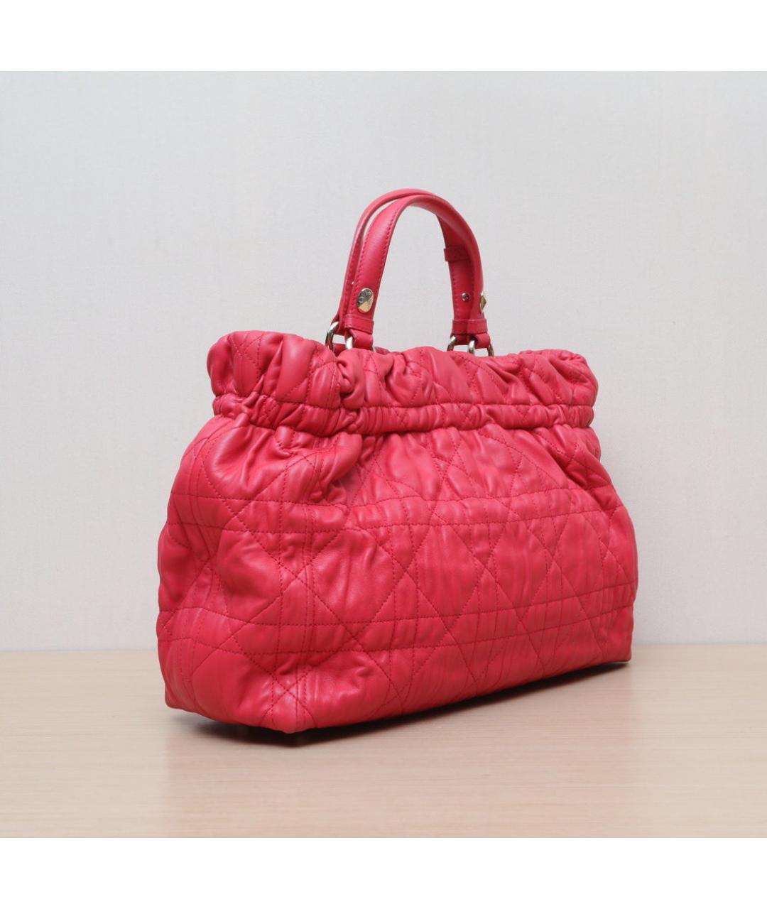 CHRISTIAN DIOR Красная кожаная сумка через плечо, фото 6