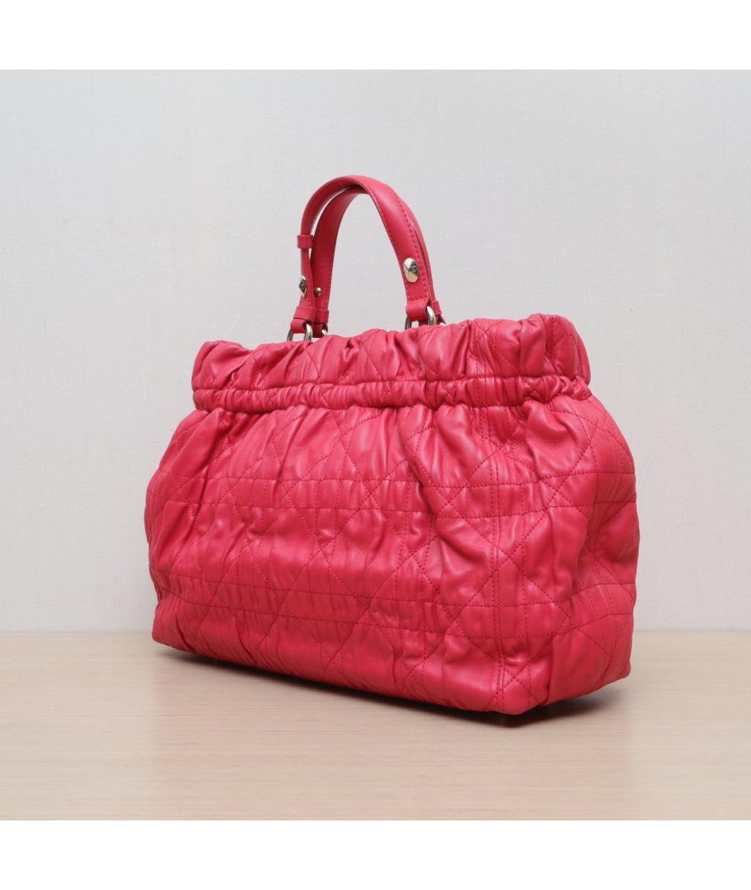 CHRISTIAN DIOR Красная кожаная сумка через плечо, фото 4