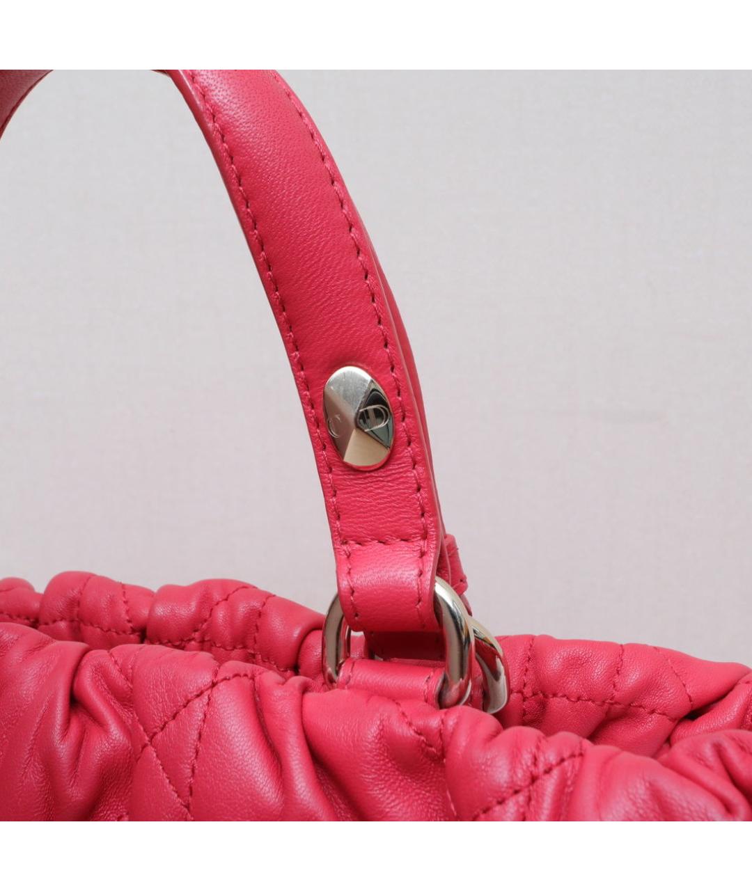 CHRISTIAN DIOR Красная кожаная сумка через плечо, фото 8