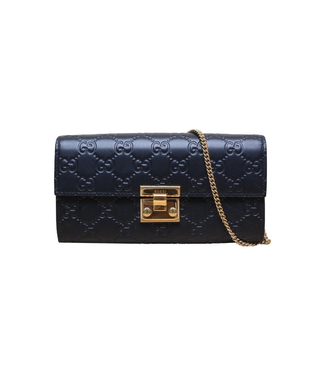 GUCCI Черная кожаная сумка через плечо, фото 1