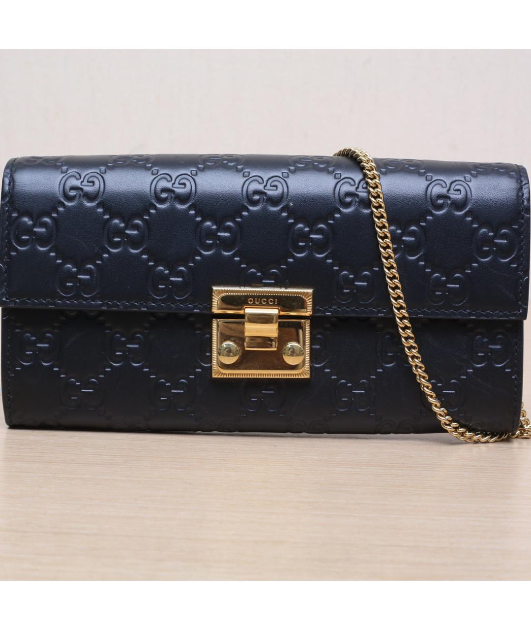 GUCCI Черная кожаная сумка через плечо, фото 3