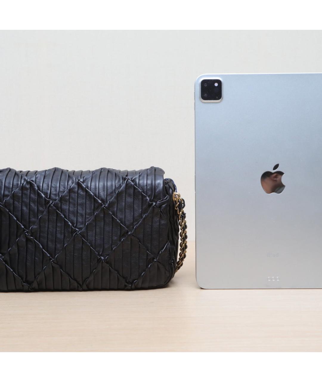 CHANEL Черная кожаная сумка через плечо, фото 7